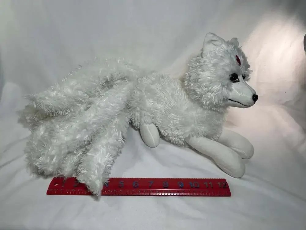 Nine Tails White Fox Plush 12” not including its tails!
